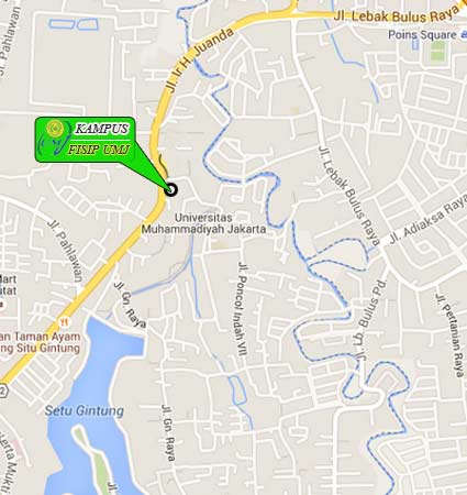 Campus Location (Google Map) FISIP UMJ Jakarta Nomor